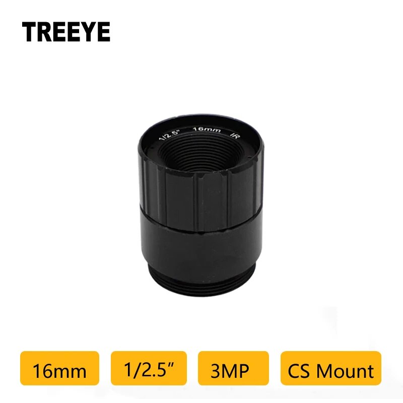 TREEYE 3.0-мегапиксельный объектив 16 мм для видеонаблюдения
