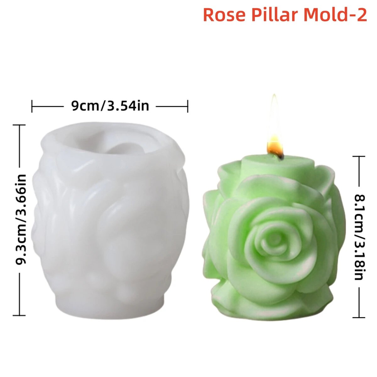 Силиконовая форма для свечей Rose Mold-2