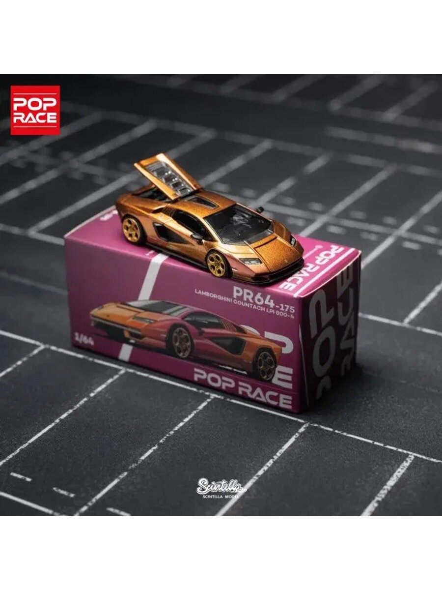 Машинка POP Race 1/64 #S27-02 Lamborghini COUNTACH LPI800-4 Alloy Car Model Toy Gift