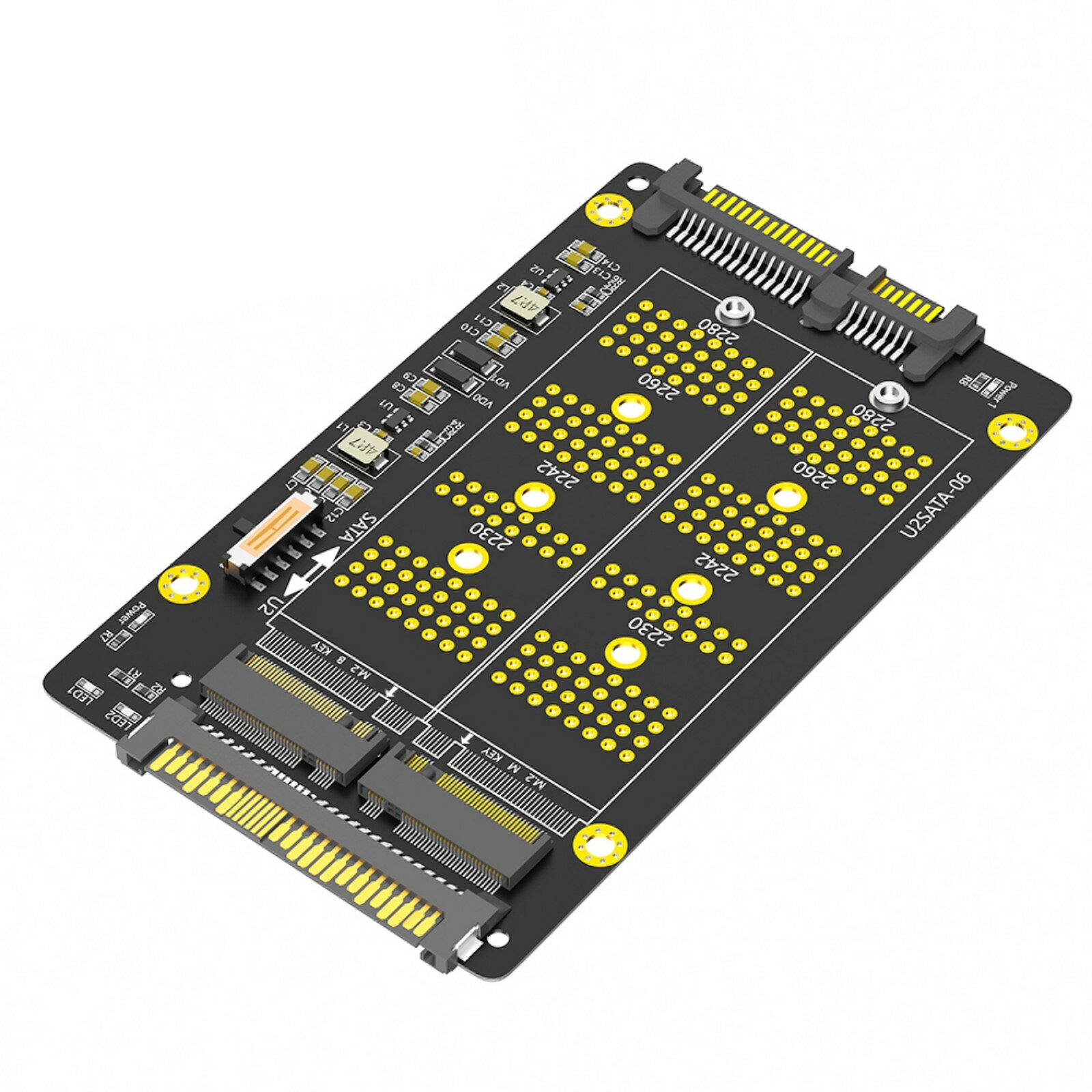 2-в-1 карта преобразователя для M.2 M Key NVME PCIE NGFF