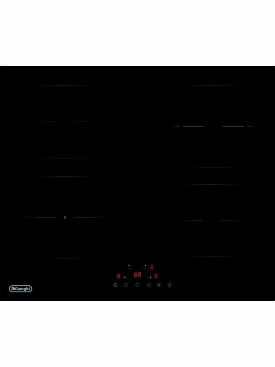 Варочная панель DeLonghi BELLA 1B0P CT, индукционная, 4 зоны нагрева, черная