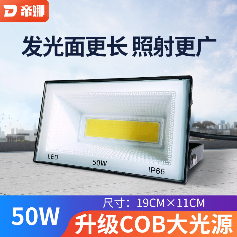 Светильник LED COB Торцевой Тип 50Вт Белый Свет Наружный Водонепроницаемый Для Сада