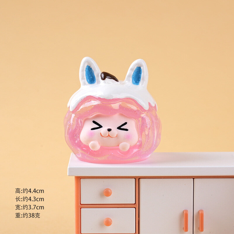 Рождественская фигурка Kiki, смольная игрушка с колокольчиком, светящееся яблоко, подарок - Светло-розовый