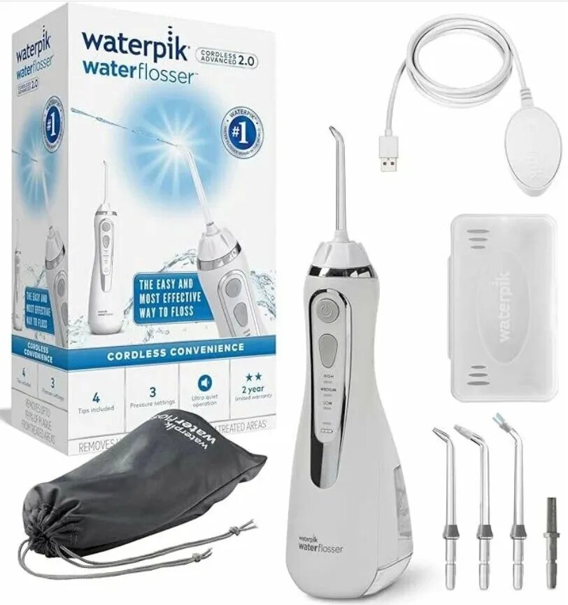 Ирригатор портативный Waterpik WP-580 EU Cordless Advanced, белый.