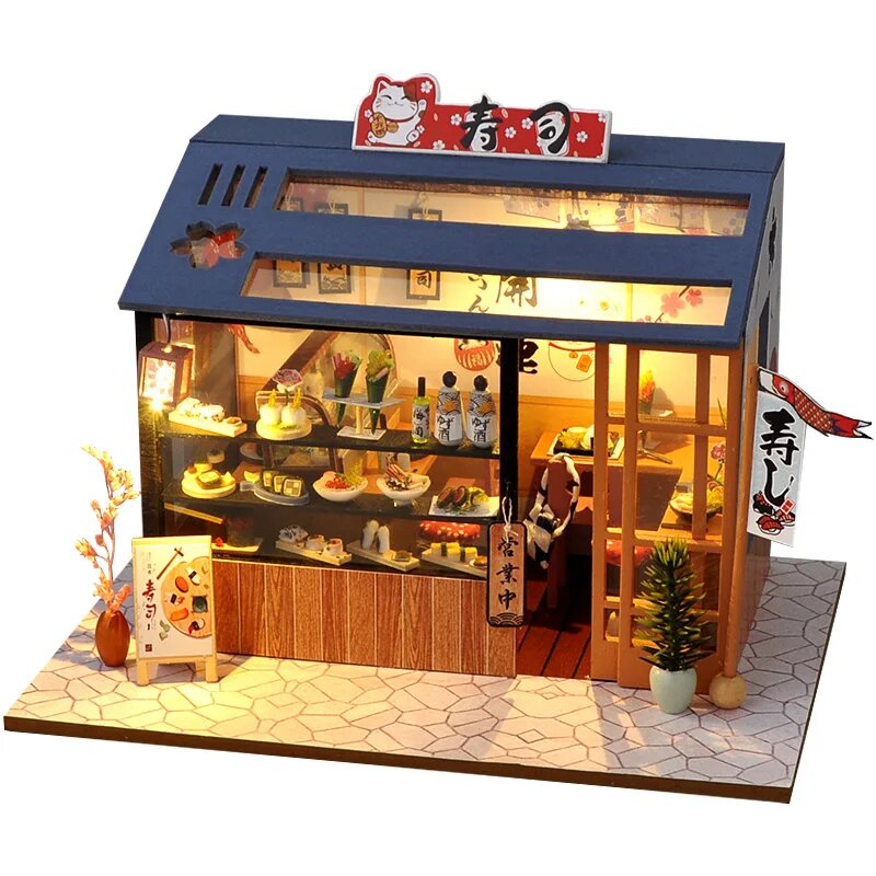 Деревянный кукольный домик ELEVEN-CUTE Черный, 01 Only dollhouse