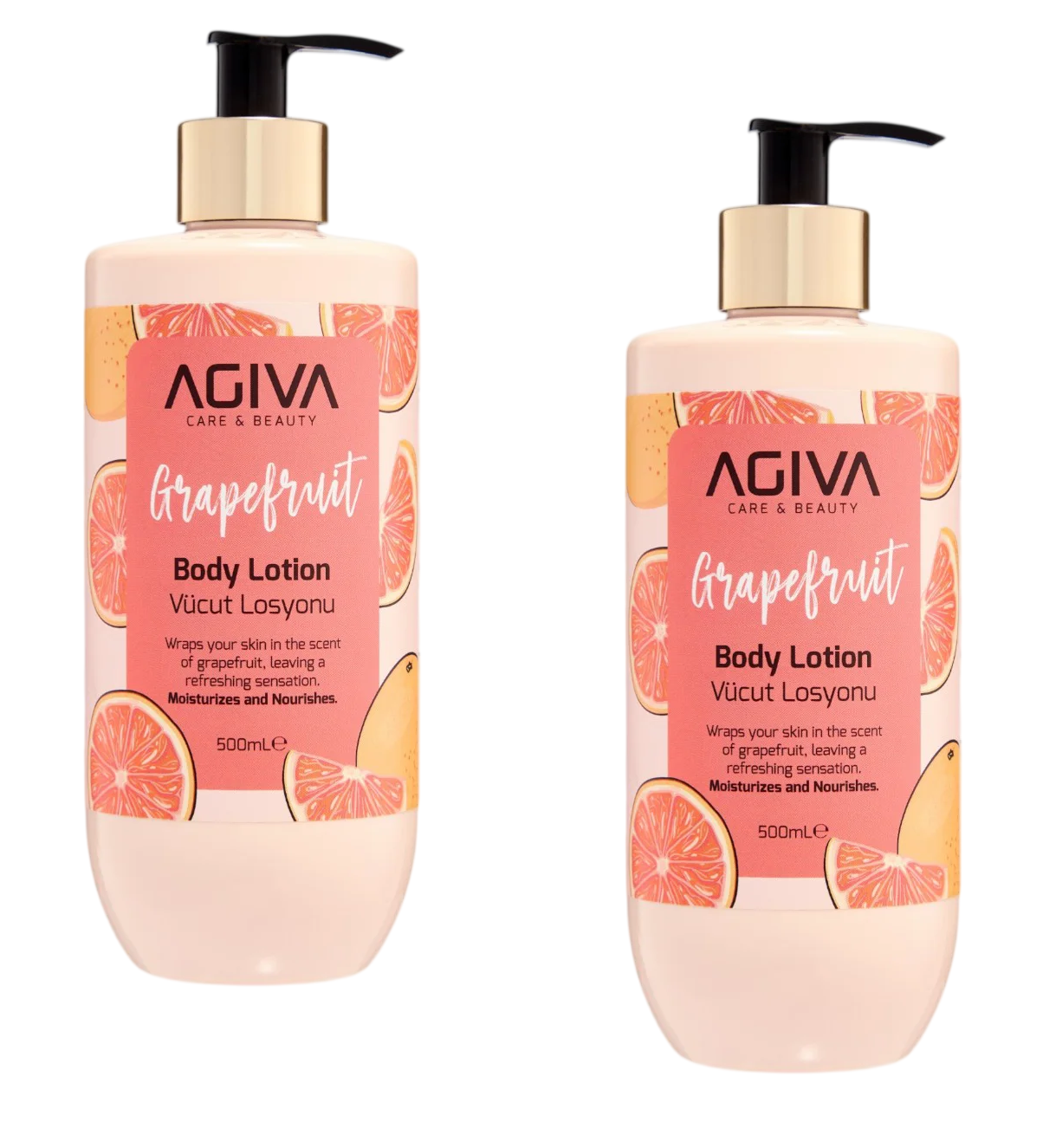 Лосьон Аgİva для тела Care&Beauty Grapefruit 500 мл 2шт