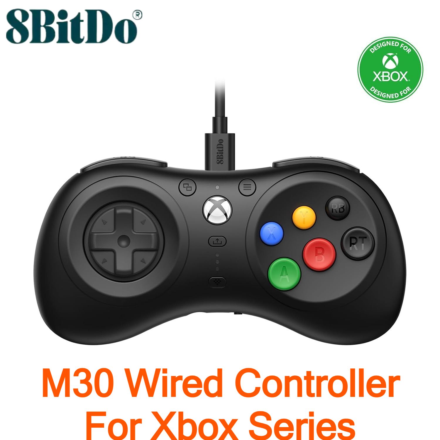 8BitDo M30 Проводной контроллер геймпада, с 6-кнопочным расположением - Официально лицензирован