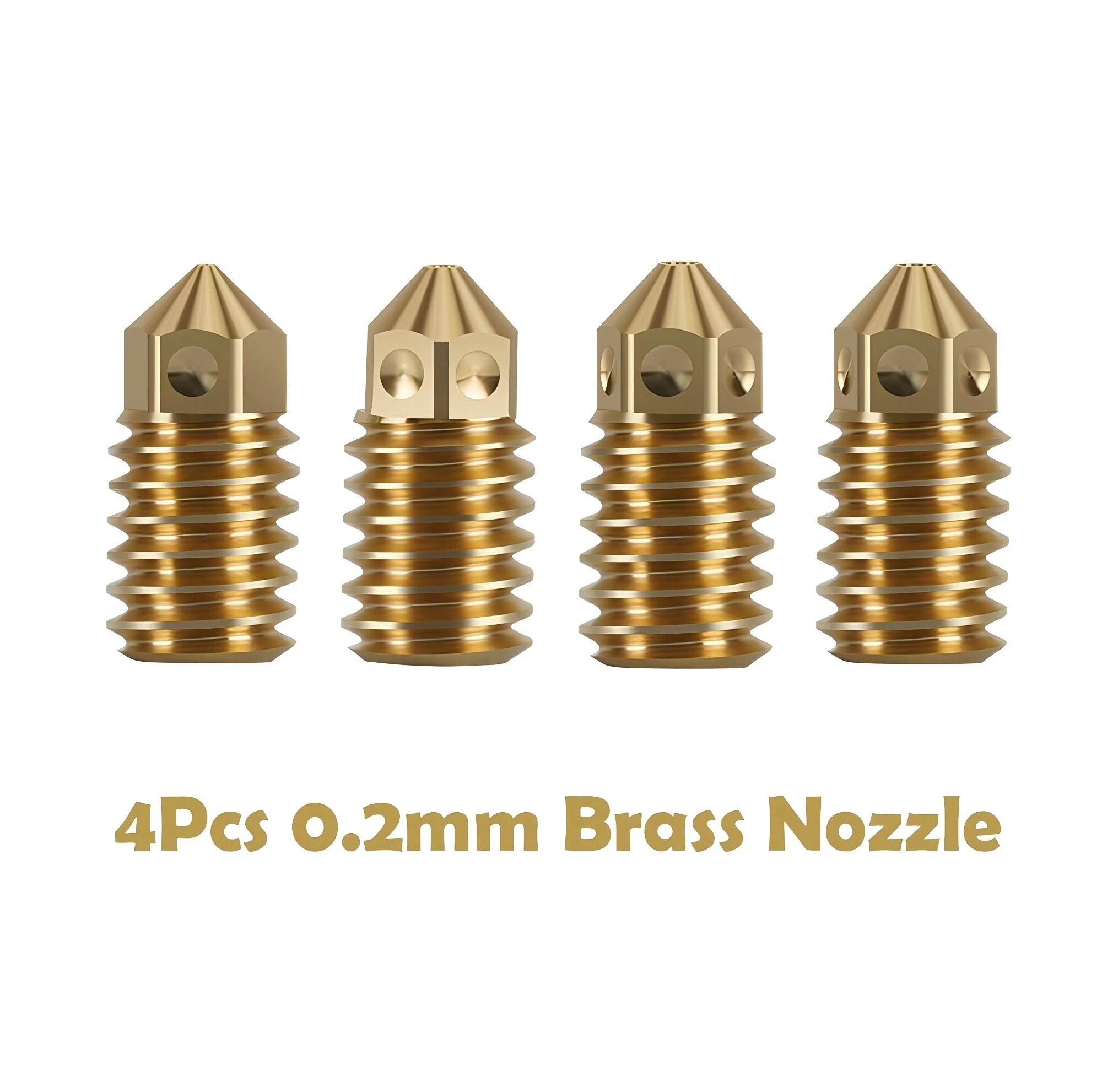 Сопло Torlipy для Bambu Lab A1/A1 Mini 0.2/0.4/0.6/0.8 мм Brass 4Pcsx0.2mm