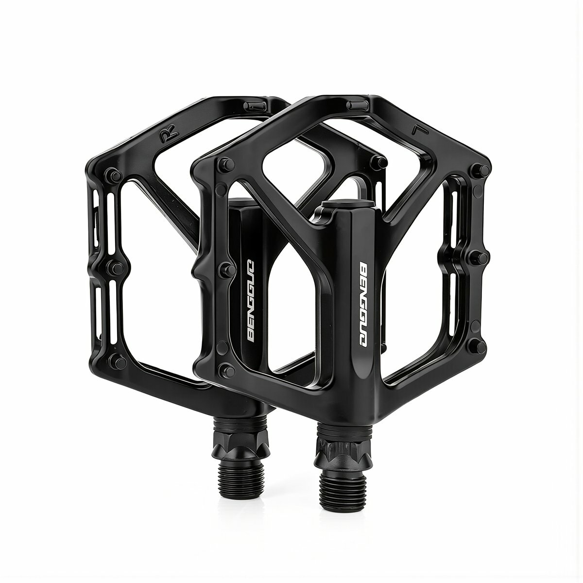 Педали для велосипеда широкая платформа подшипниковые алюминиевые противоскользящие для горного и шоссейного велосипеда