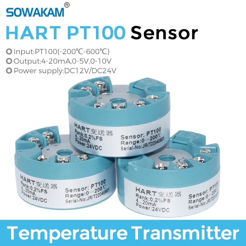 Передатчик температуры SOWAKAM HART -200-650°C 0-300C DC24V