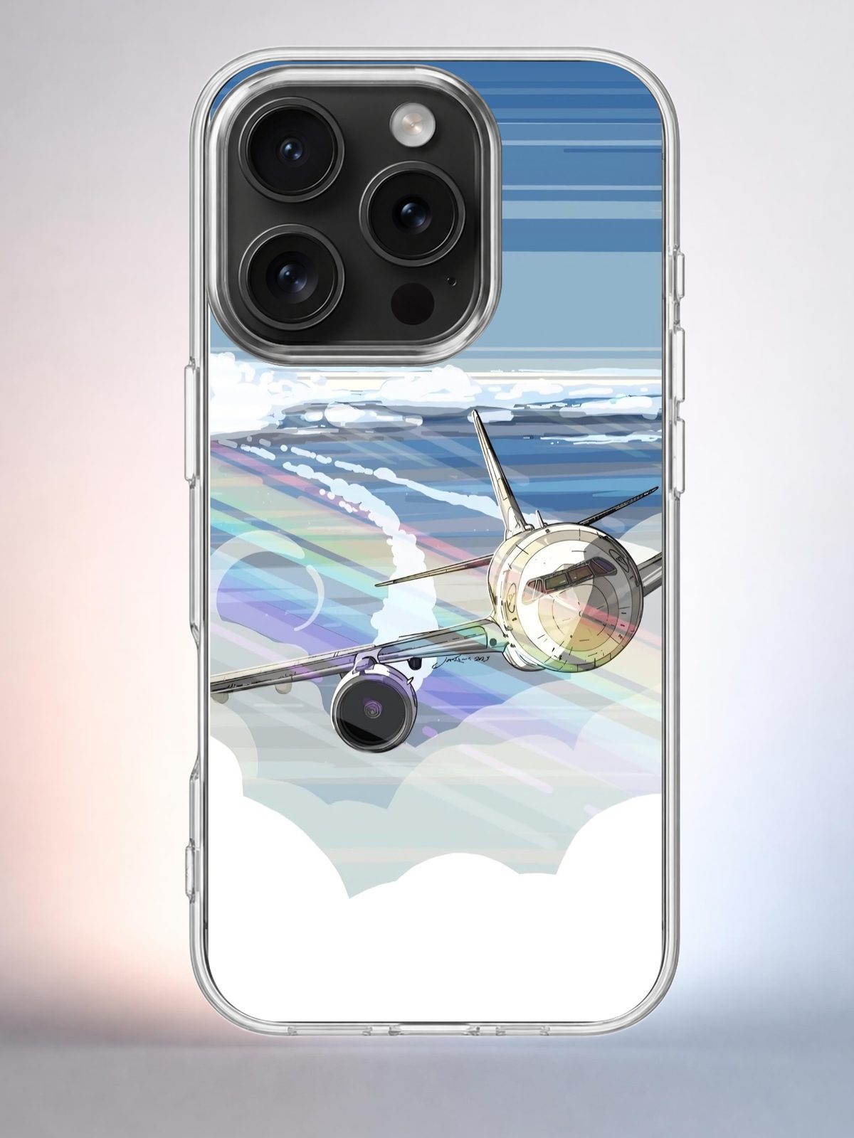 Чехол iPhone 15 Pro Самолет в Y2K Indie Sleaze
