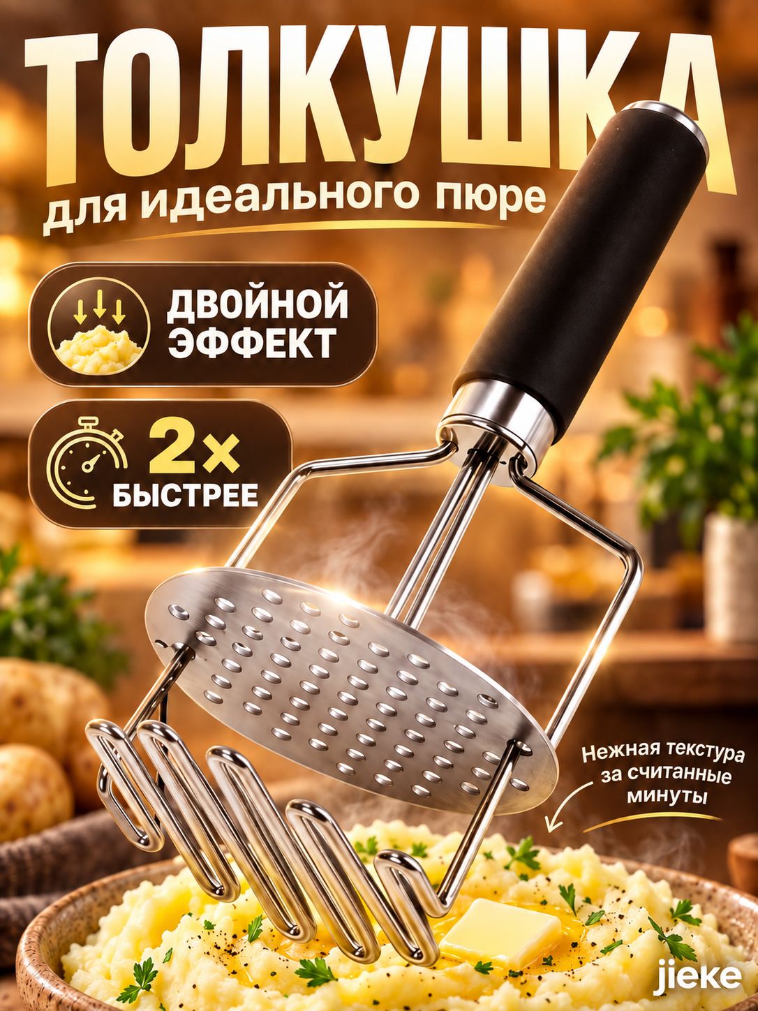 Толкушка для картофеля, 23.5 см