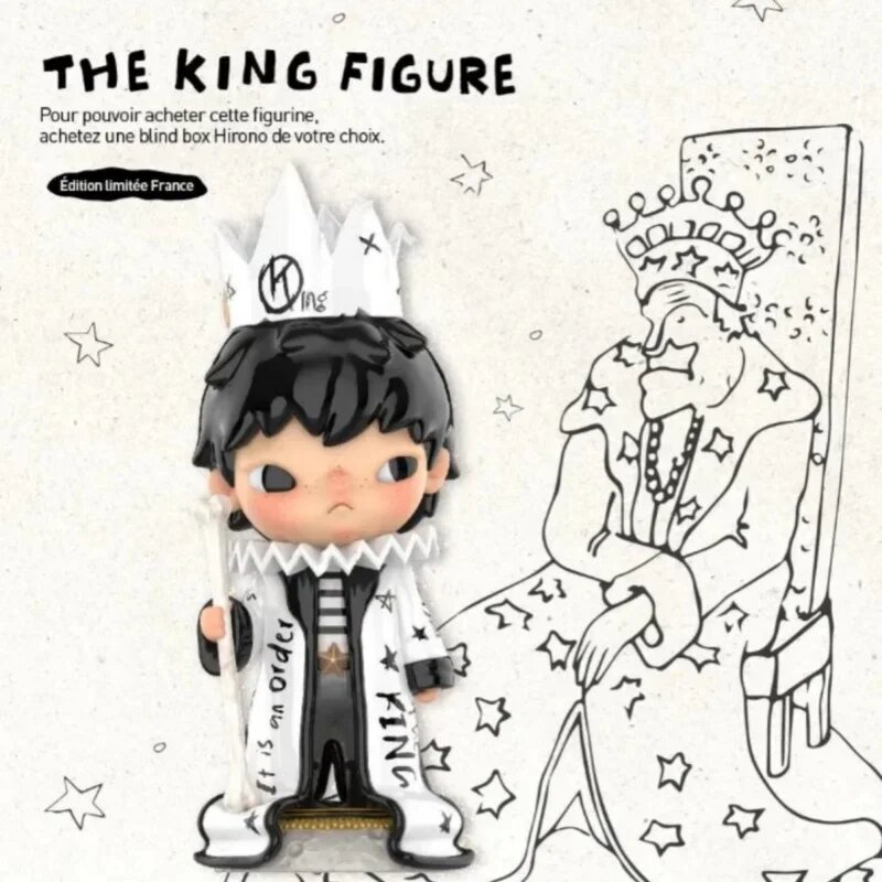 POP MART Hirono Fight for Joy Series слепая коробка фигурка Белый, THE KING