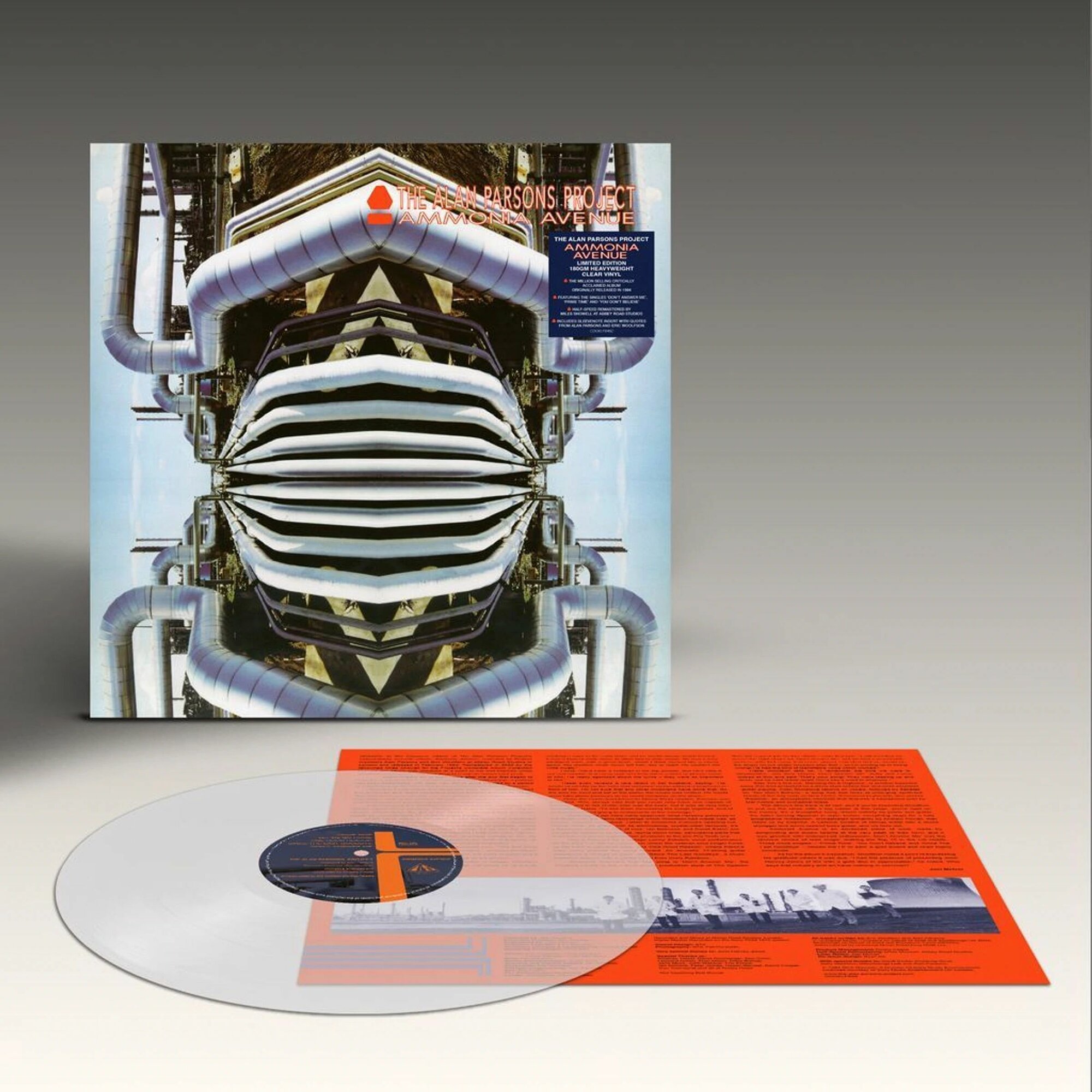 Виниловая пластинка The Alan Parsons Project - Ammonia Avenue (Half Speed) (LP Прозрачный винил) 2026, Clear, Limited Edition