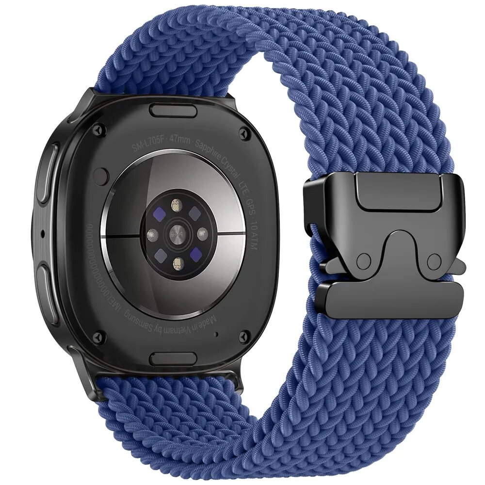 Эластичный нейлоновый спортивный ремешок, плетёный Solo Loop, для Samsung Galaxy Watch 8 40мм 44мм / Watch 8 Classic 46мм, с пряжкой-парашютом