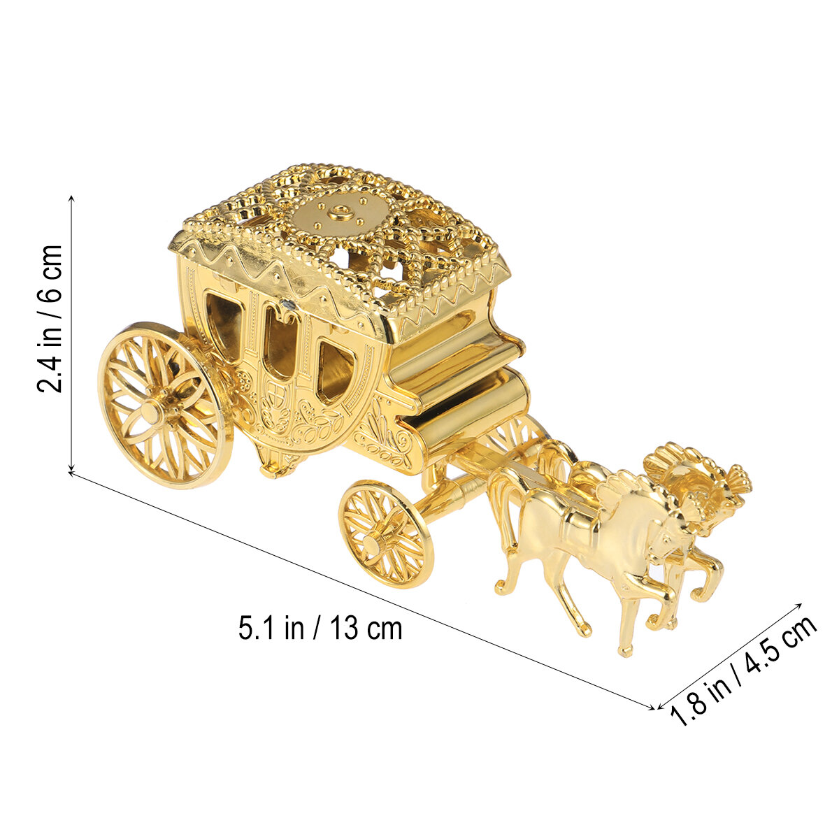 Коробочки Для Конфет В Форме Клетки Золотой Цвет 13.50X6.00X4.00Cm
