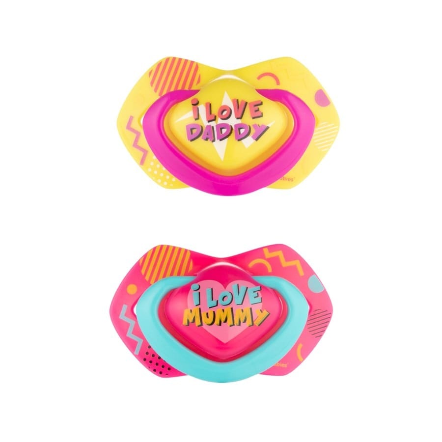 Пустышка Canpol Babies Neon Love, жёлтый, 2 шт