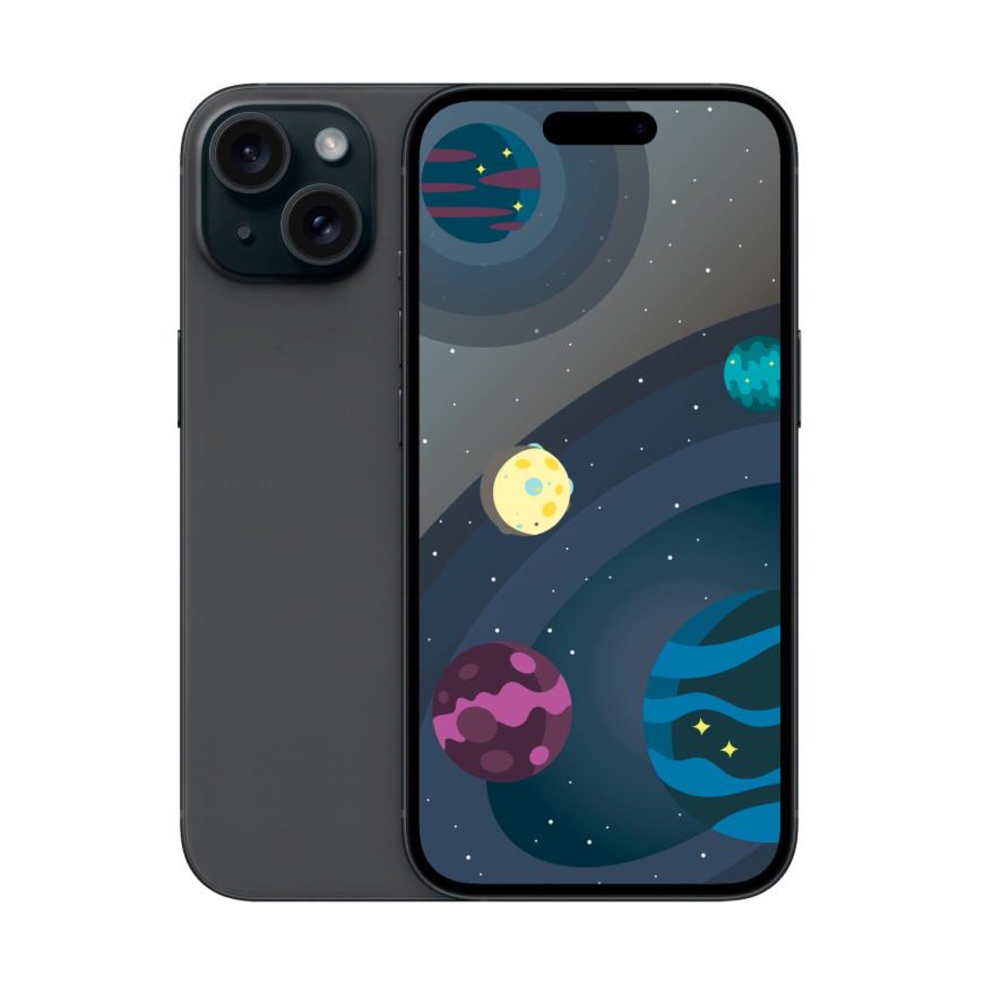 Смартфон Apple iPhone 15 256 ГБ, nano-SIM + eSIM, черный, 5G, Без RuStore