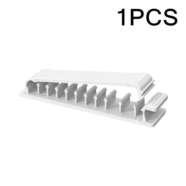 Кабельный органайзер для ПК 10 слотов Белый, 1PCS White