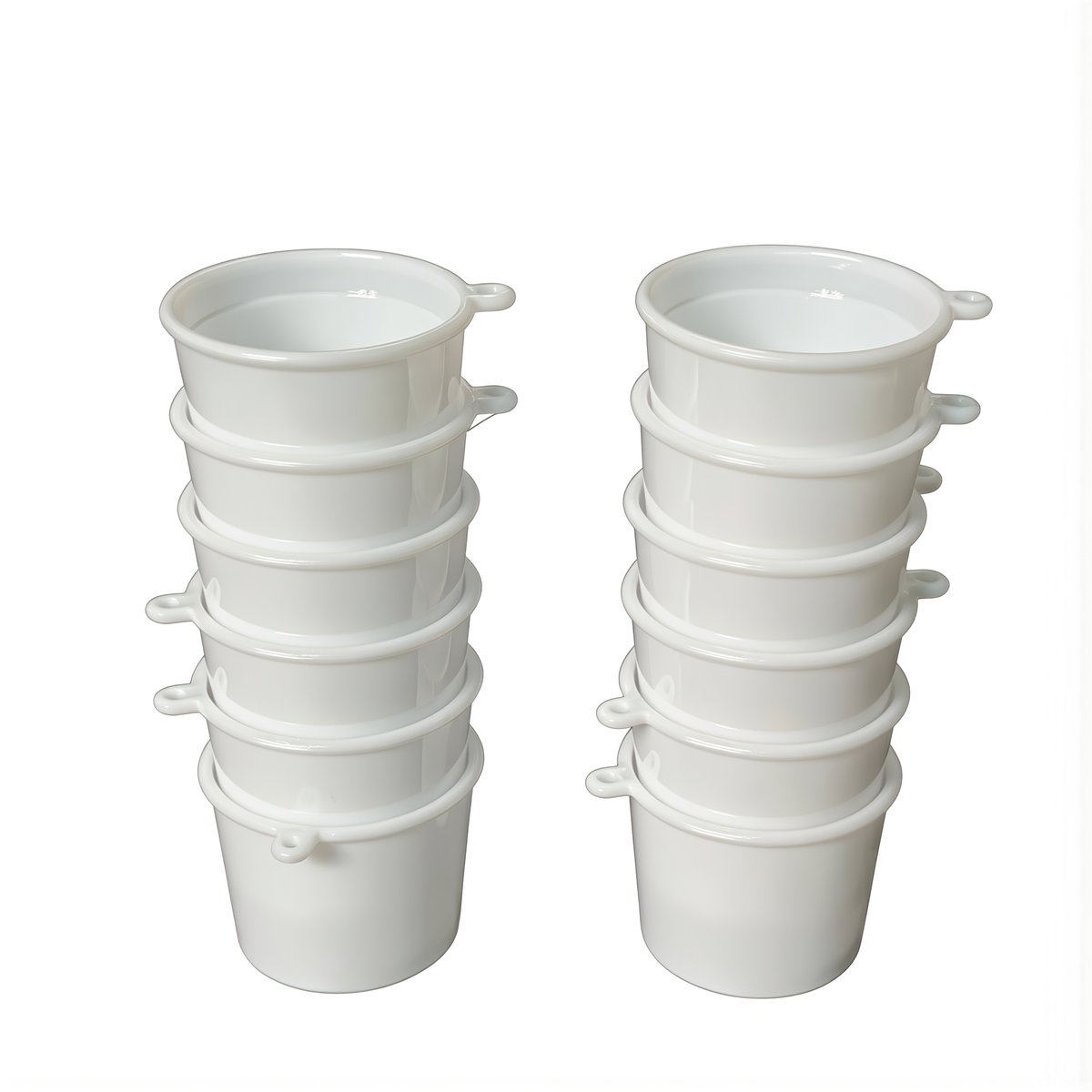 Мини чашка для мороженого десять случайных дизайнов размеры 3 см на 2 см для детского творчества поделок декора слайма вес 2.4 грамма, Чистый белый без наклейки