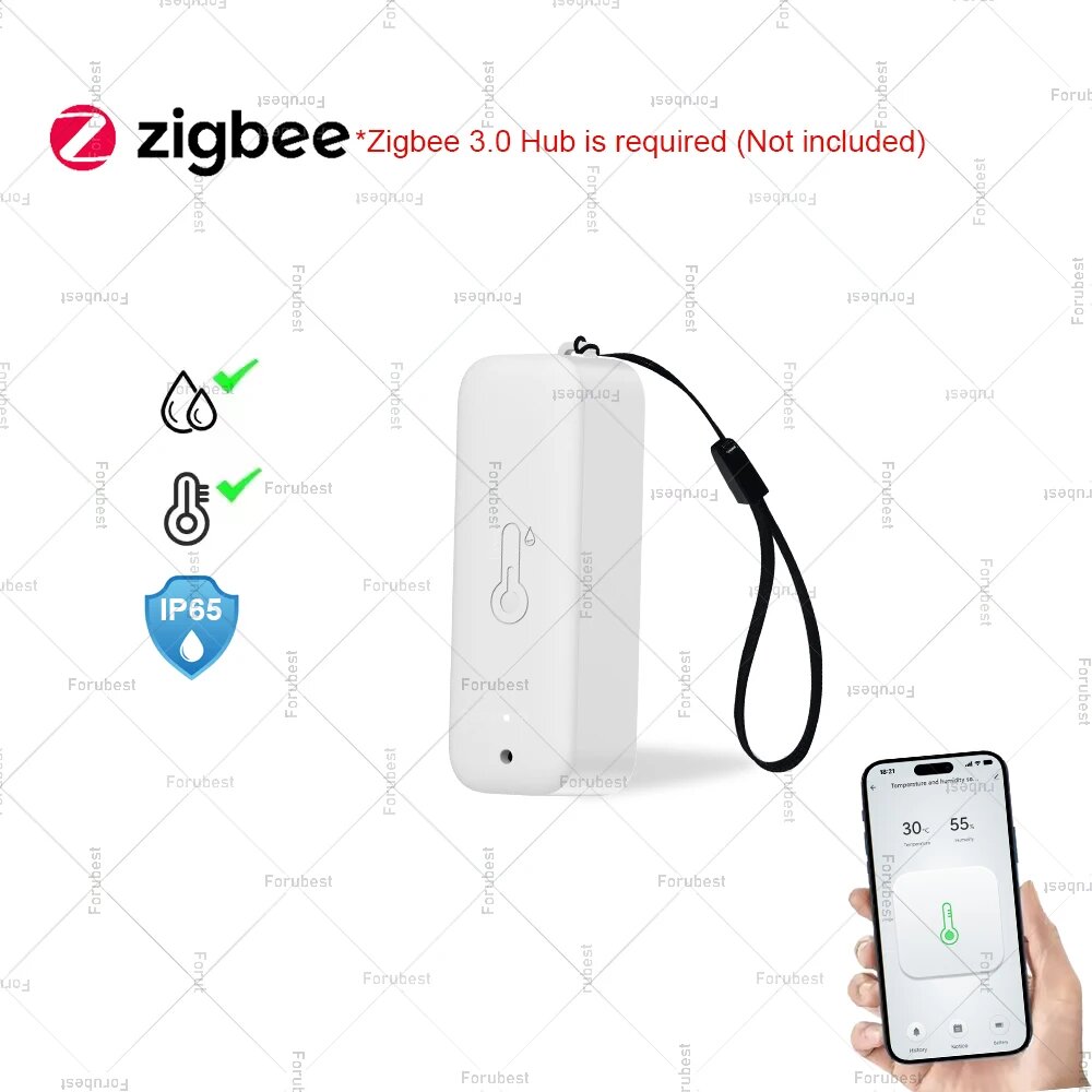 Zigbee датчик температуры и влажности, Color: ZigBee (no screen)