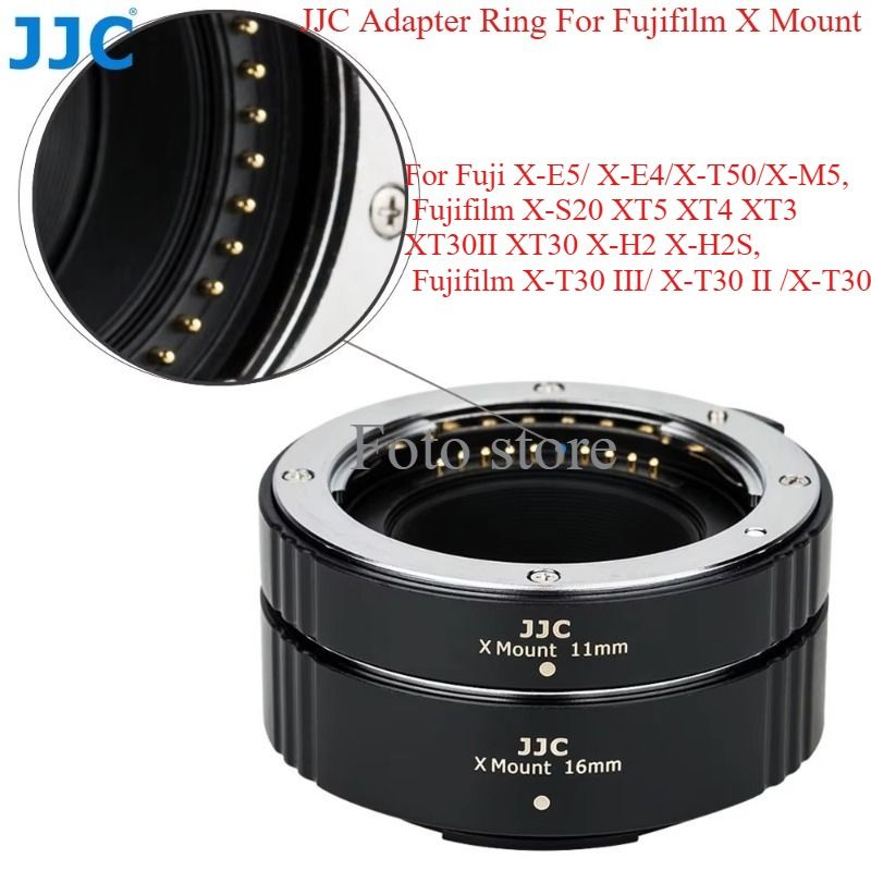 Переходное кольцо для объектива фотоаппарата/ Автоматическая фокусировка JJC Adapter Ring For Fujifilm X Mount , Подходит для микрофотографии for Fuji X-T30 III II X-S20 XT5 XT4 XT3 X-H2 X-H2S X-E4