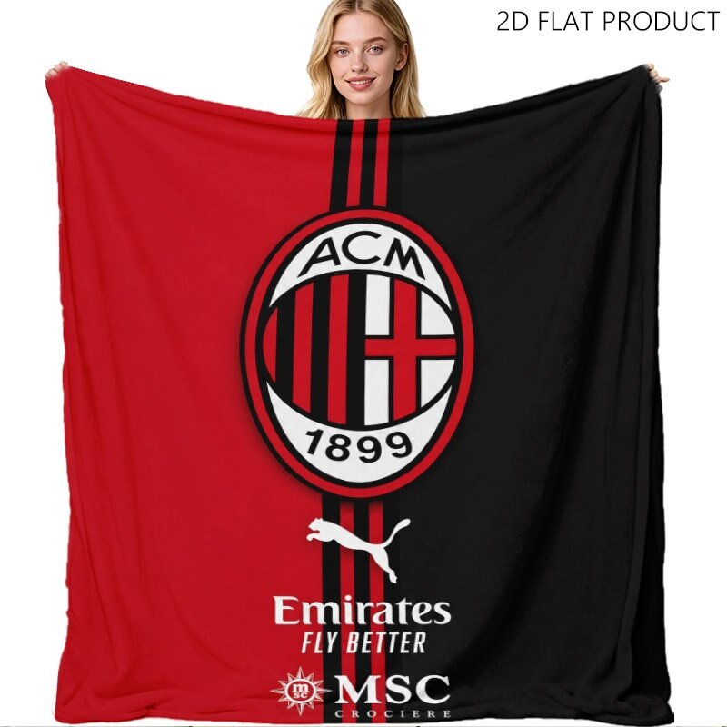 AC Milan плед из флиса с кашемиром