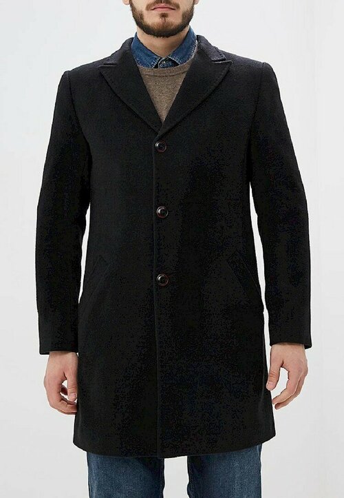 Пальто Berkytt, демисезон/зима, силуэт полуприлегающий, средней длины, внутренний карман, размер 56/176, черный
