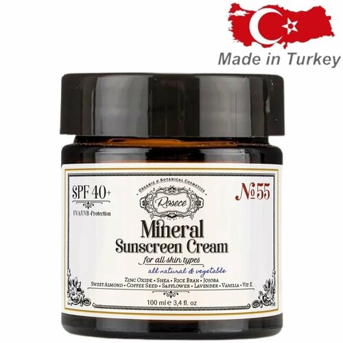 Rosece Крем для лица солнцезащитный минеральный Mineral Sunscreen Cream SPF 40+ 100 мл