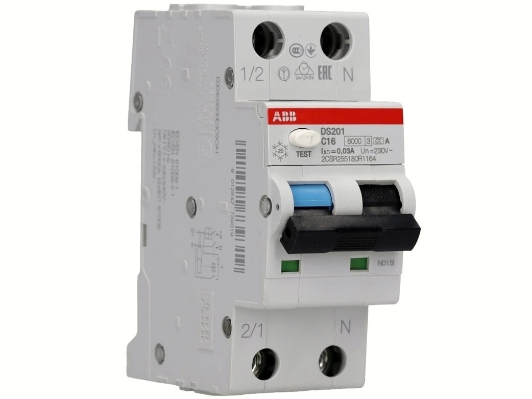 ABB Выключатель автоматический дифференциального тока DS201 C16 A30 - фотография № 2