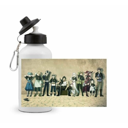 фото Спортивная бутылка черный клевер, black clover №11 goodbrelok