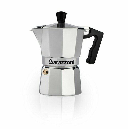 Гейзерная кофеварка на 3 чашки Barazzoni La Caffettiera Alluminium, 16 см, алюминий, бакелит, цвет серебристый