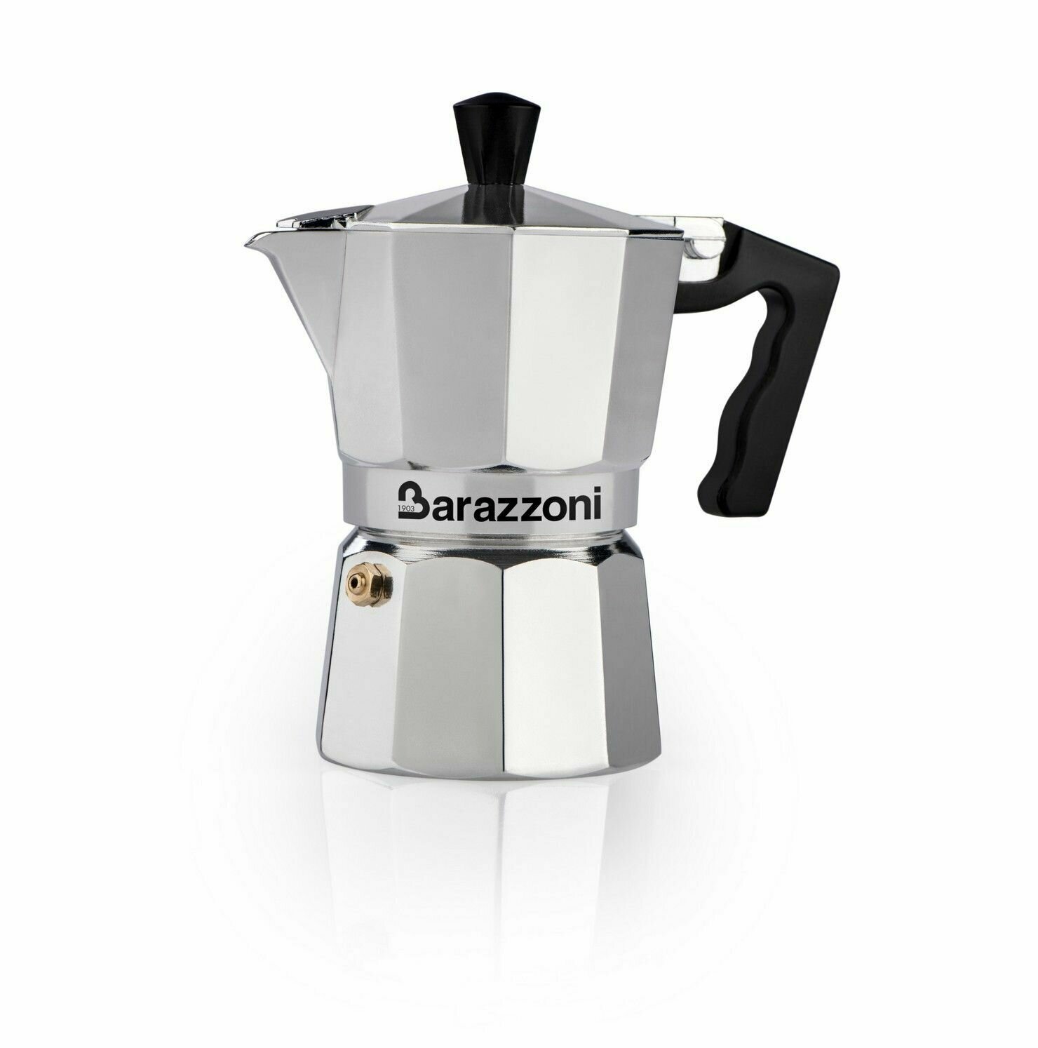 Гейзерная кофеварка на 6 чашек Barazzoni La Caffettiera Alluminium, 20,5 см, алюминий, бакелит, цвет серебристый