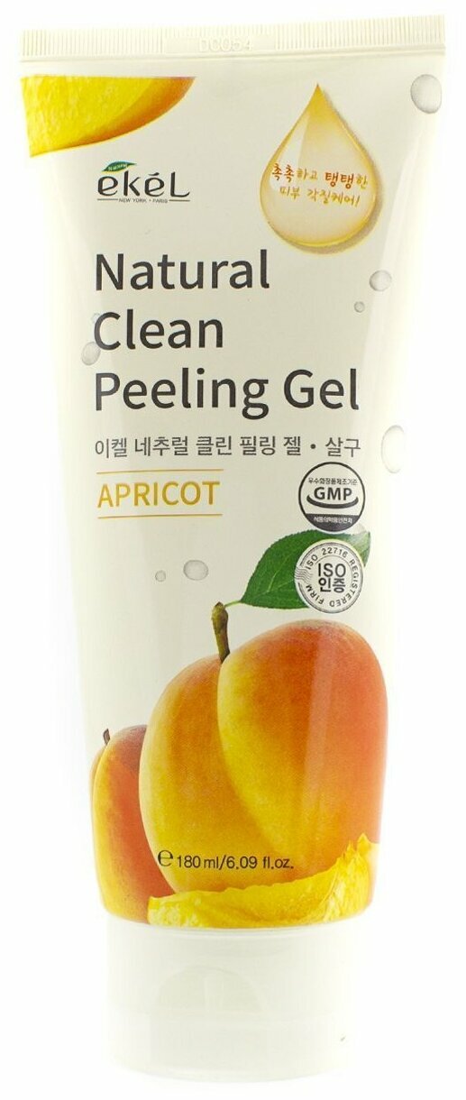 Ekel Пилинг-скатка Natural Clean Peeling Gel Apricot с экстрактом абрикоса, 180 мл