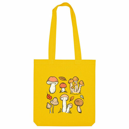 Сумка шоппер Us Basic, желтый сумка грибы социофобы серый