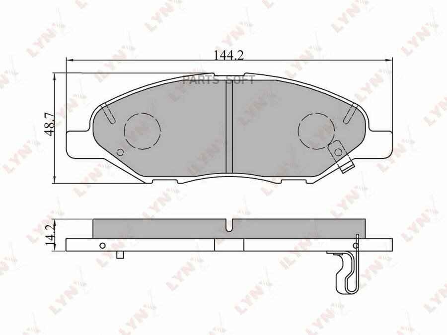 LYNXAUTO Колодки торм. диск. перед.