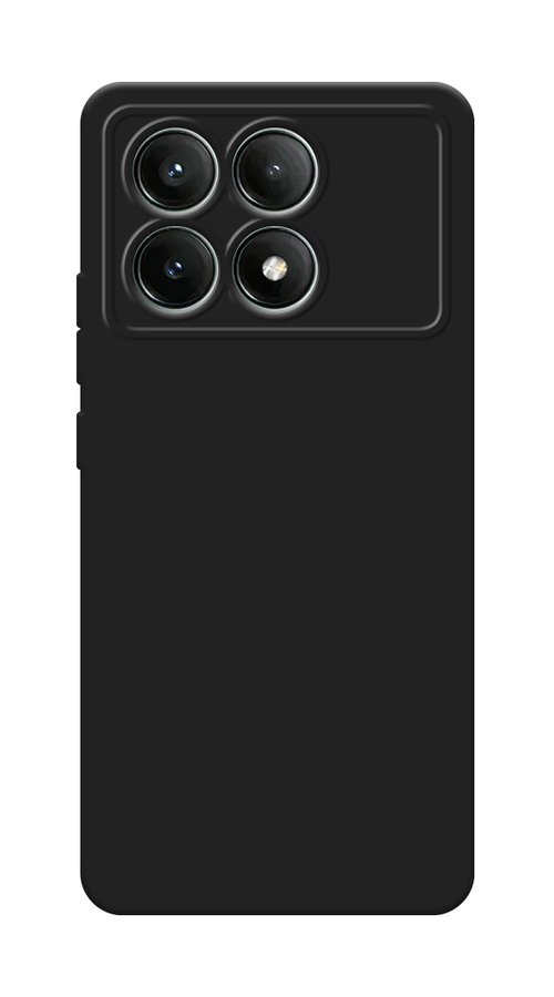 Матовый силиконовый чехол на Xiaomi Poco X6 PRO 5G / Поко X6 Про 5G с защитой камеры, черный