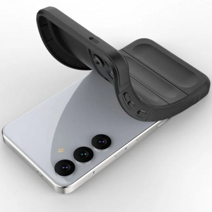 Flex Silicone Противоударный чехол для Samsung Galaxy S24 с защитой камеры и микрофиброй — фото 1