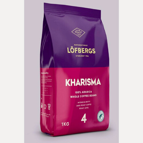 Изображение товара Кофе в зернах "Lofbergs Kharisma", 100%, арабика, тёмная обжарка, мягкий пакет, 1кг
