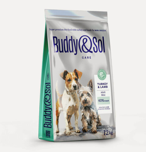 Изображение товара Buddy&Sol Care Adult Mini сухой корм для взрослых собак мелких пород с индейкой и ягненком - 12 кг