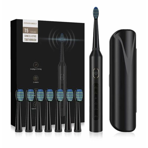 Электрическая зубная щетка SONIC TOOTHBRUSH T5 черный 1550₽
