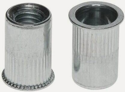 Изображение товара Заклепка резьбовая М4 уменьшенный бортик белый цинк STARFIX 50 штук (SMZ1-06856-50)