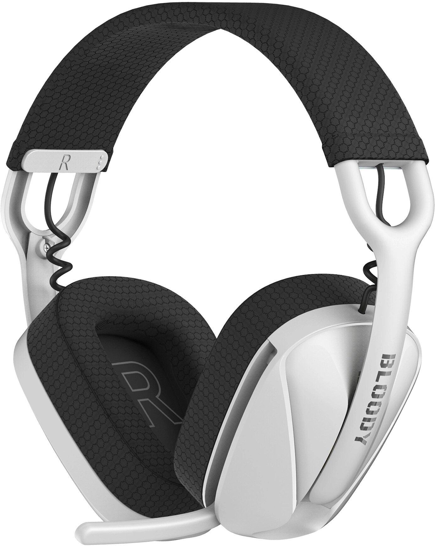 Наушники с микрофоном A4Tech Bloody GR280 Sports мониторные проводные/беспроводные BT/Radio/3.5mm белый