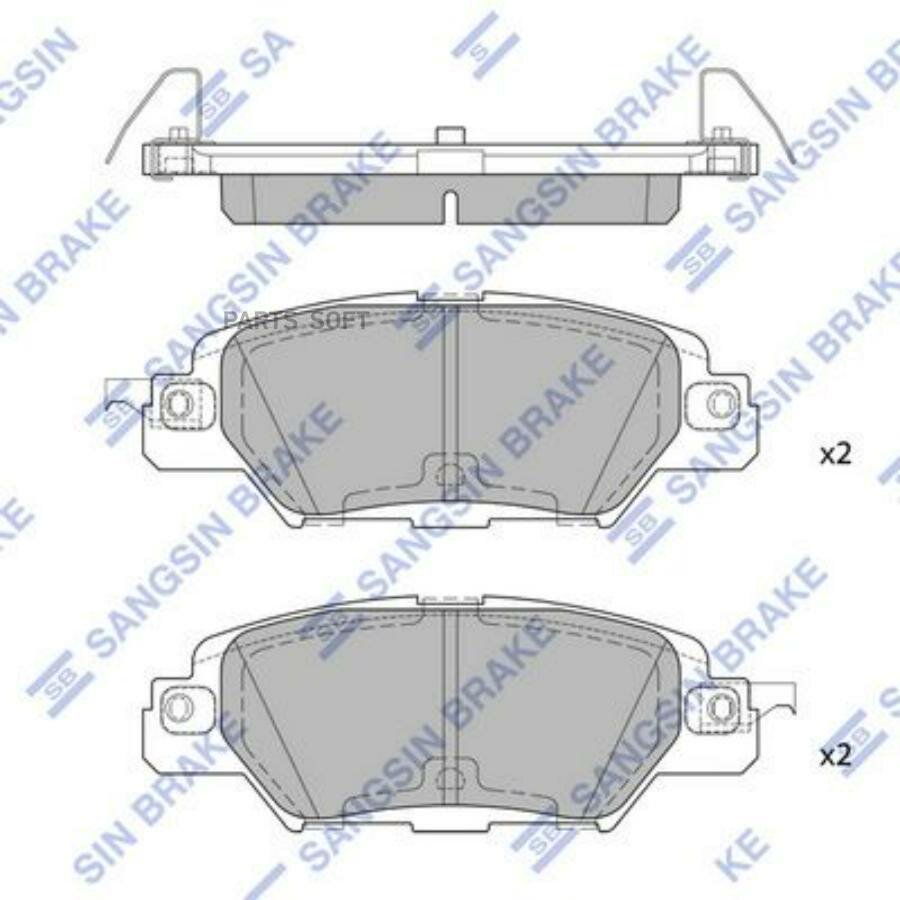 Колодки тормозные дисковые задние MAZDA CX-5 (SEVERE DUTY) SP1860SD SANGSIN BRAKE SP1860SD | цена за 1 шт