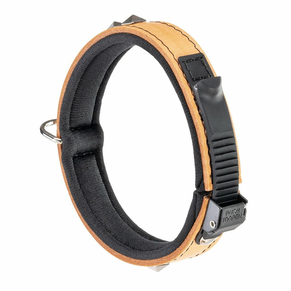 Изображение Ошейник Ferplast GIOTTO C20/34 кожаный с аппликациями и микрорегулировкой, бежевый