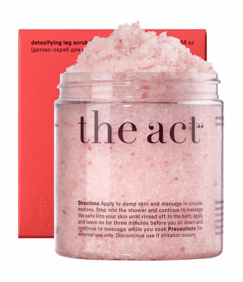 Изображение THE ACT Детокс-скраб для ног и соль для ванны 2 в 1 с маслом грейпфрута, 300 г