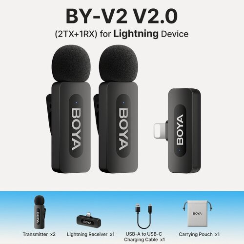 Изображение товара BOYA BY-V2 Lightning Микрофонная радиосистема ультракомпактная