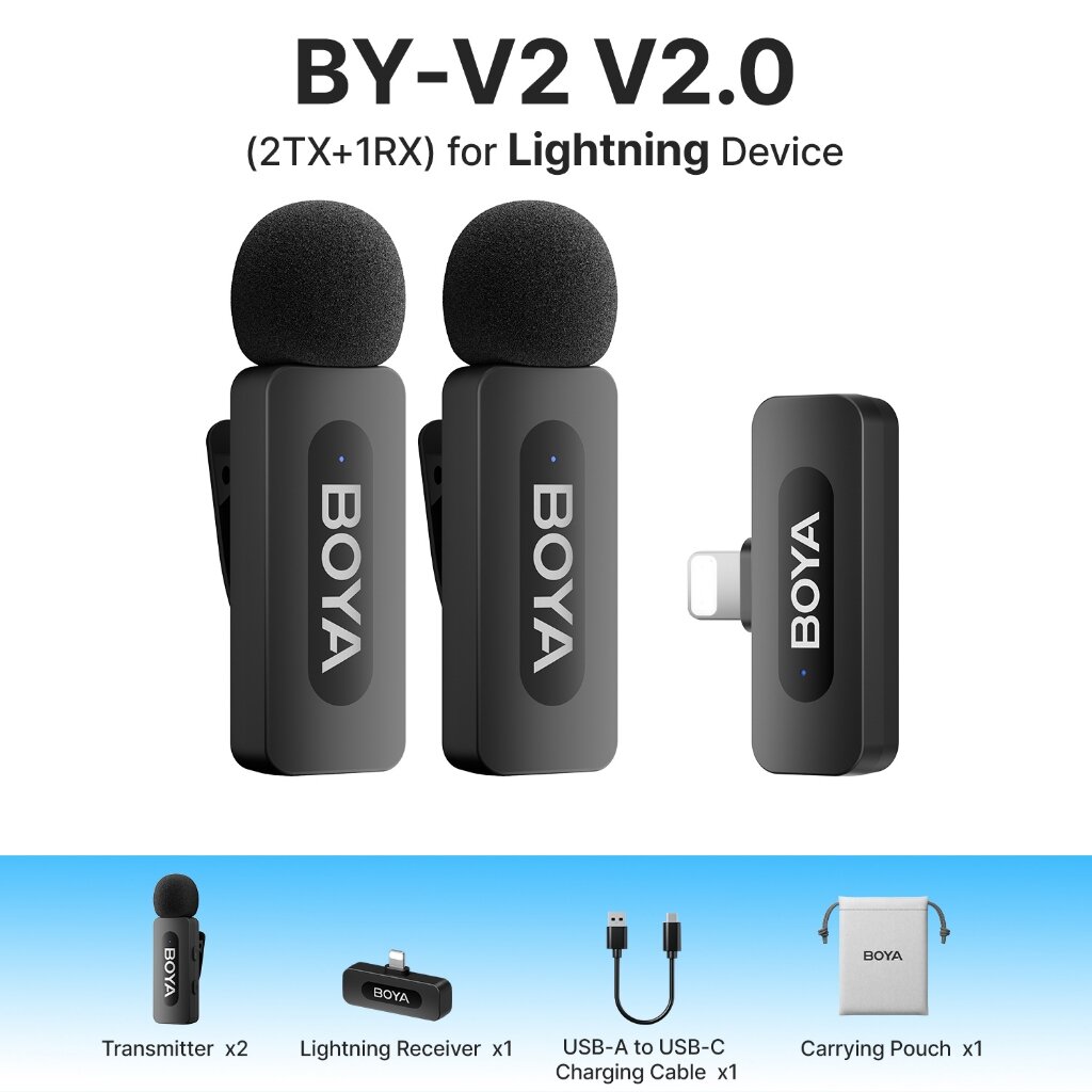 BOYA BY-V2 Lightning Микрофонная радиосистема ультракомпактная