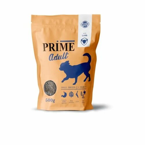 Сухой корм PRIME ADULT SMALL для взрослых собак мелких пород с ягненком 500гр