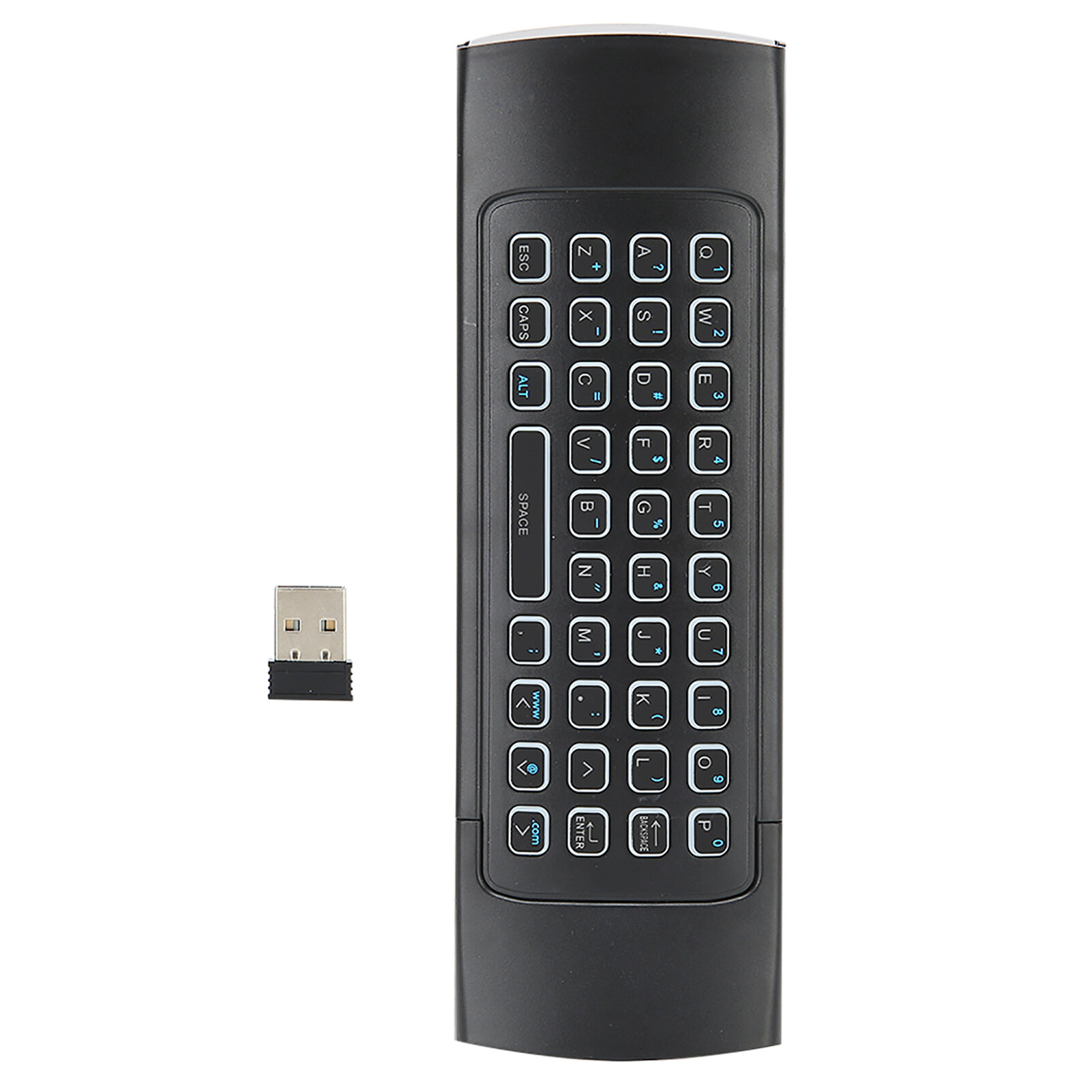 6 Axis Backlight 2.4G Wireless Double Sides Keyboard Infrared Sensor Remote Control